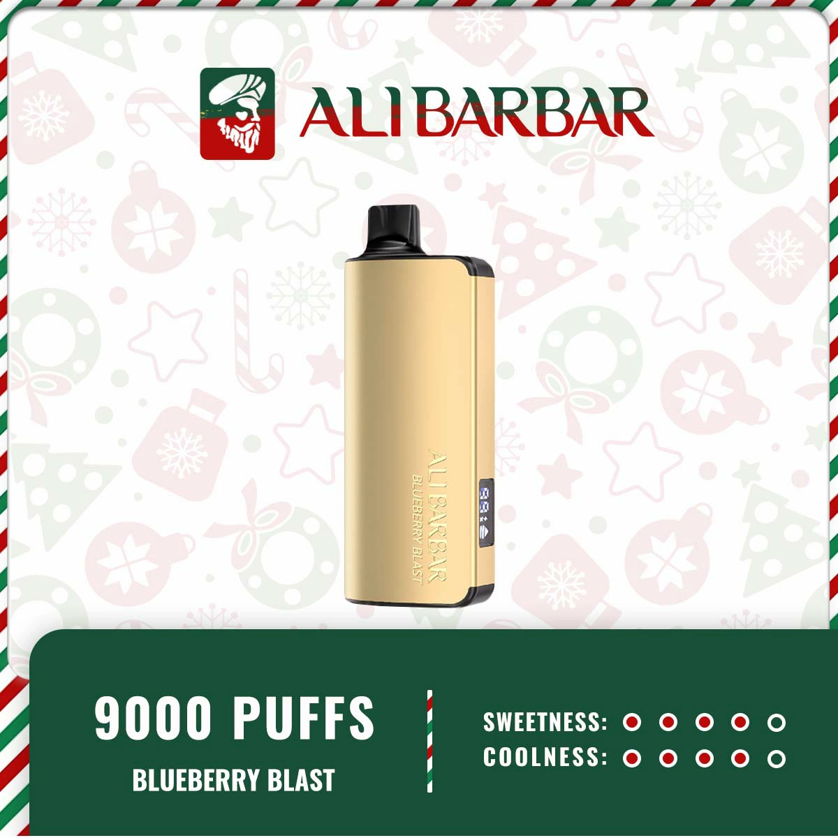Alibarbar Ingot - Blueberry Blast Ice 9000 Puffs 1 ALIBARBAR INGOT BLUEBERRY BLAST ICE