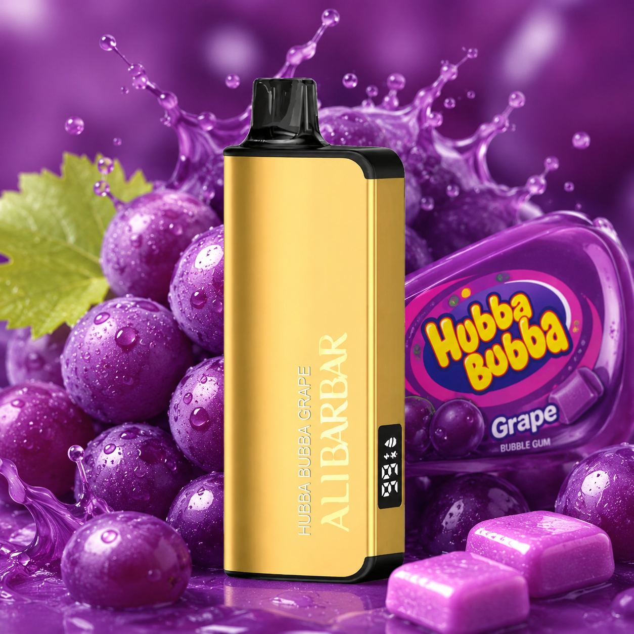 Alibarbar Ingot - Hubba Bubba Grape 9000 Puffs 1 Alibarbar Ingot Hubba Bubba Grape