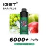 IGET BAR PLUS - APPLE GRAPE ICE 6000 PUFFS 3 IGET Bar Plus Apple Grape Ice