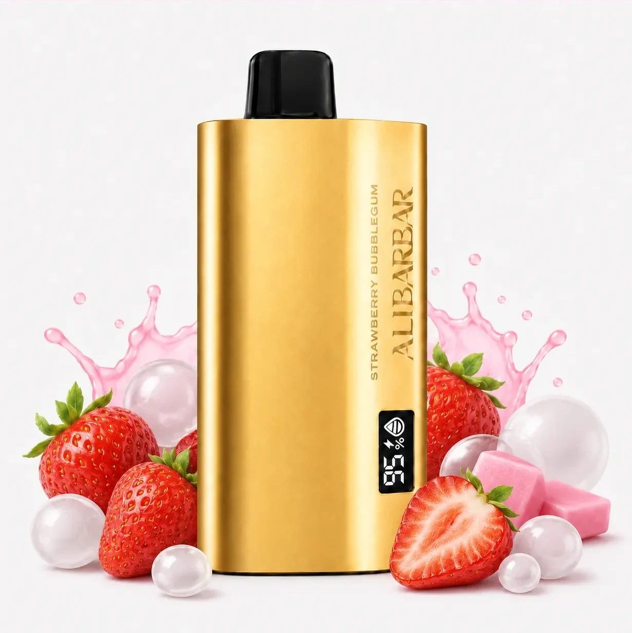 TEQ Alibarbar Strawberry Bubble Gum 12000 Puffs 1 TEQ Alibarbar Strawberry Bubble Gum